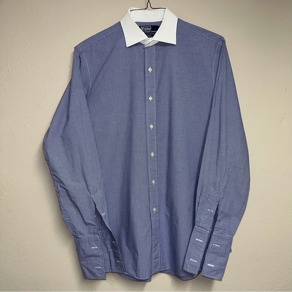 Polo Ralph Lauren Other - Polo Blue/White Small Checkered Button Down - Regent Classic Fit